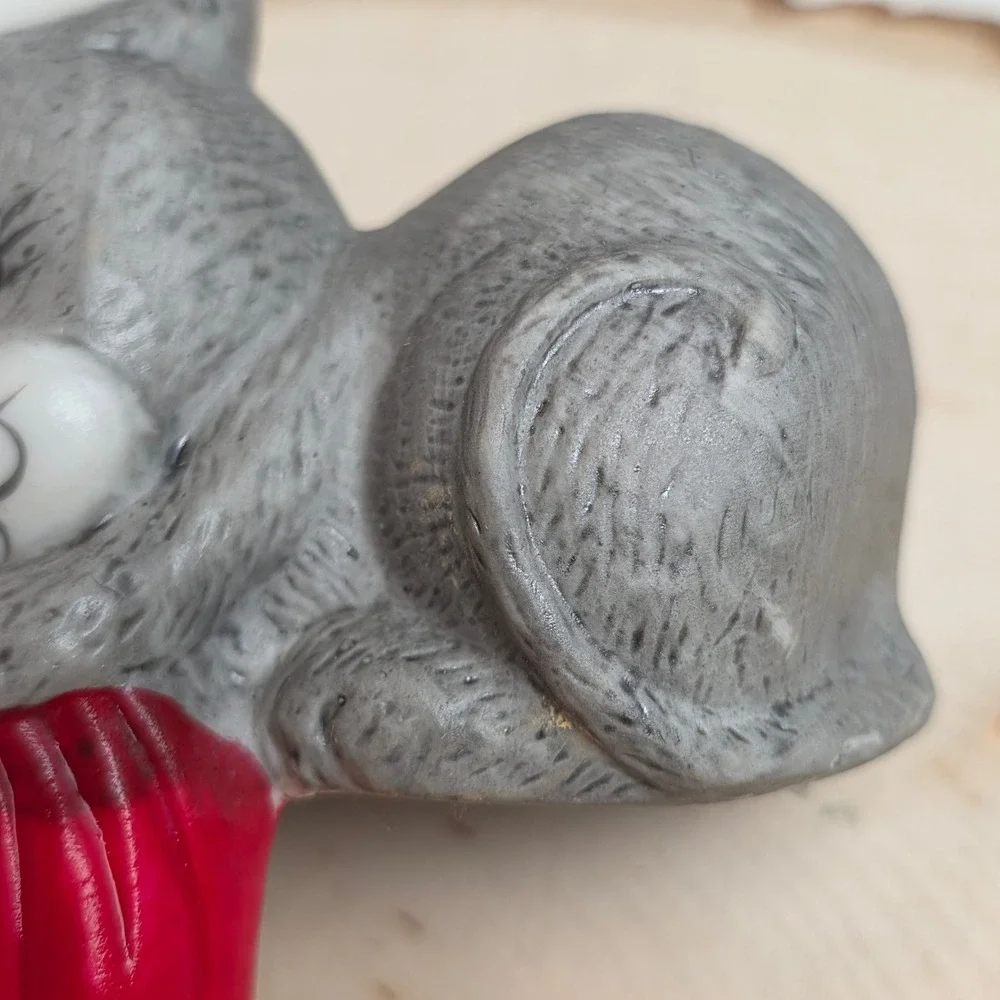 Vintage‎ 1987 House of Lloyd Sleeping Mouse Ceramic Christmas Stocking Holder
